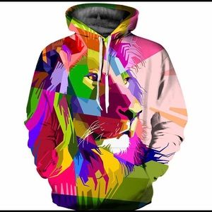 New colorful lion hoodies